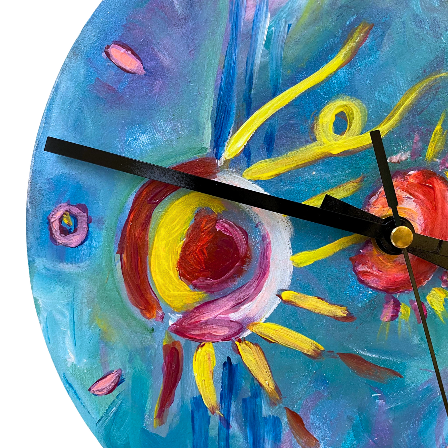 Hand-Painted Clock - 'Abstract'