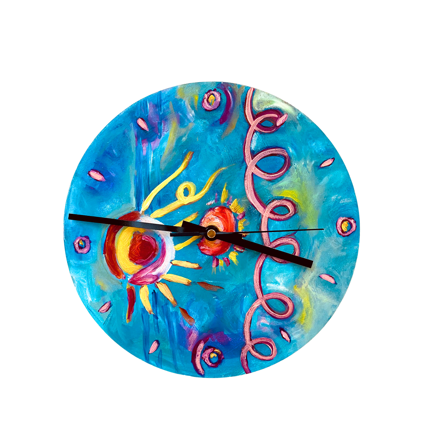 Hand-Painted Clock - 'Abstract'