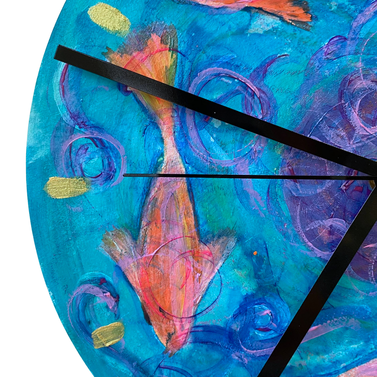 Hand-Painted Clock - 'A Sense of Movement'