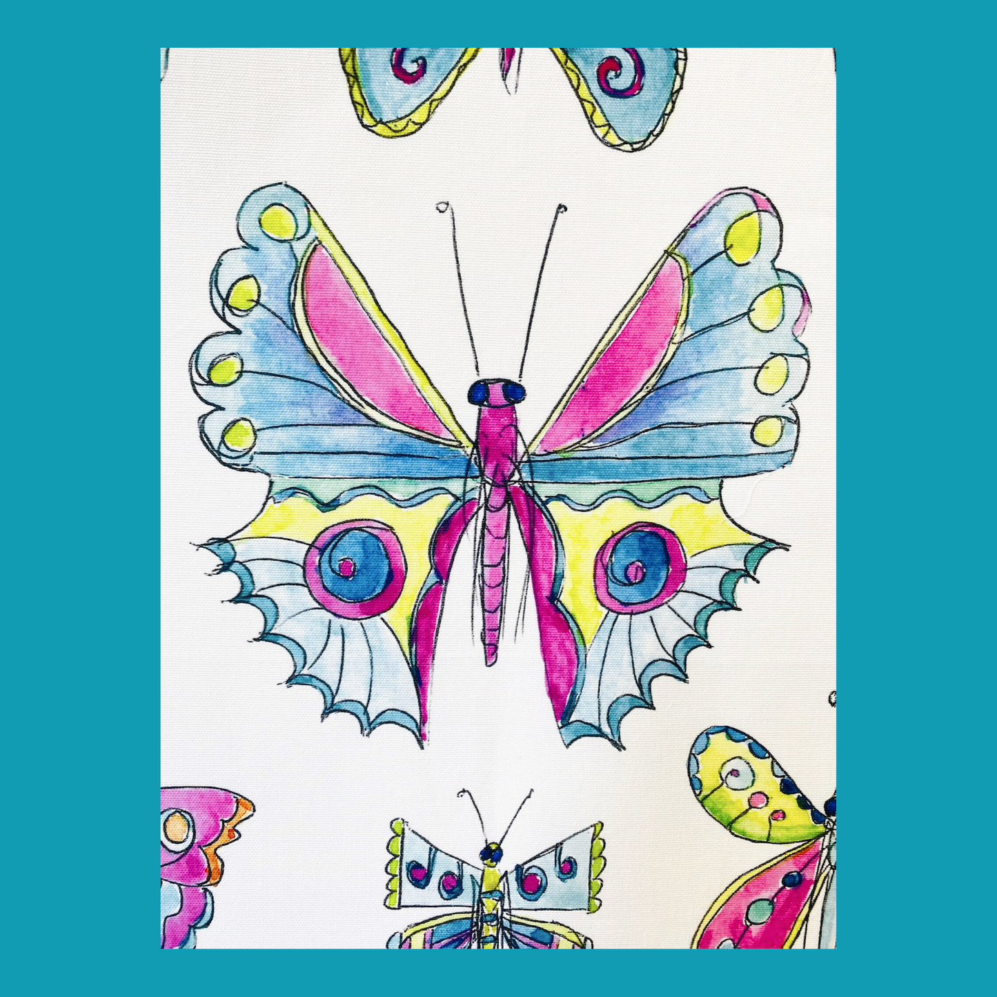 'Flutterbys' Tea Towel