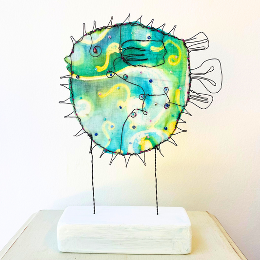 Large Pufferfish Sculpture