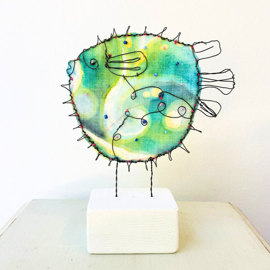 Medium Pufferfish Sculpture