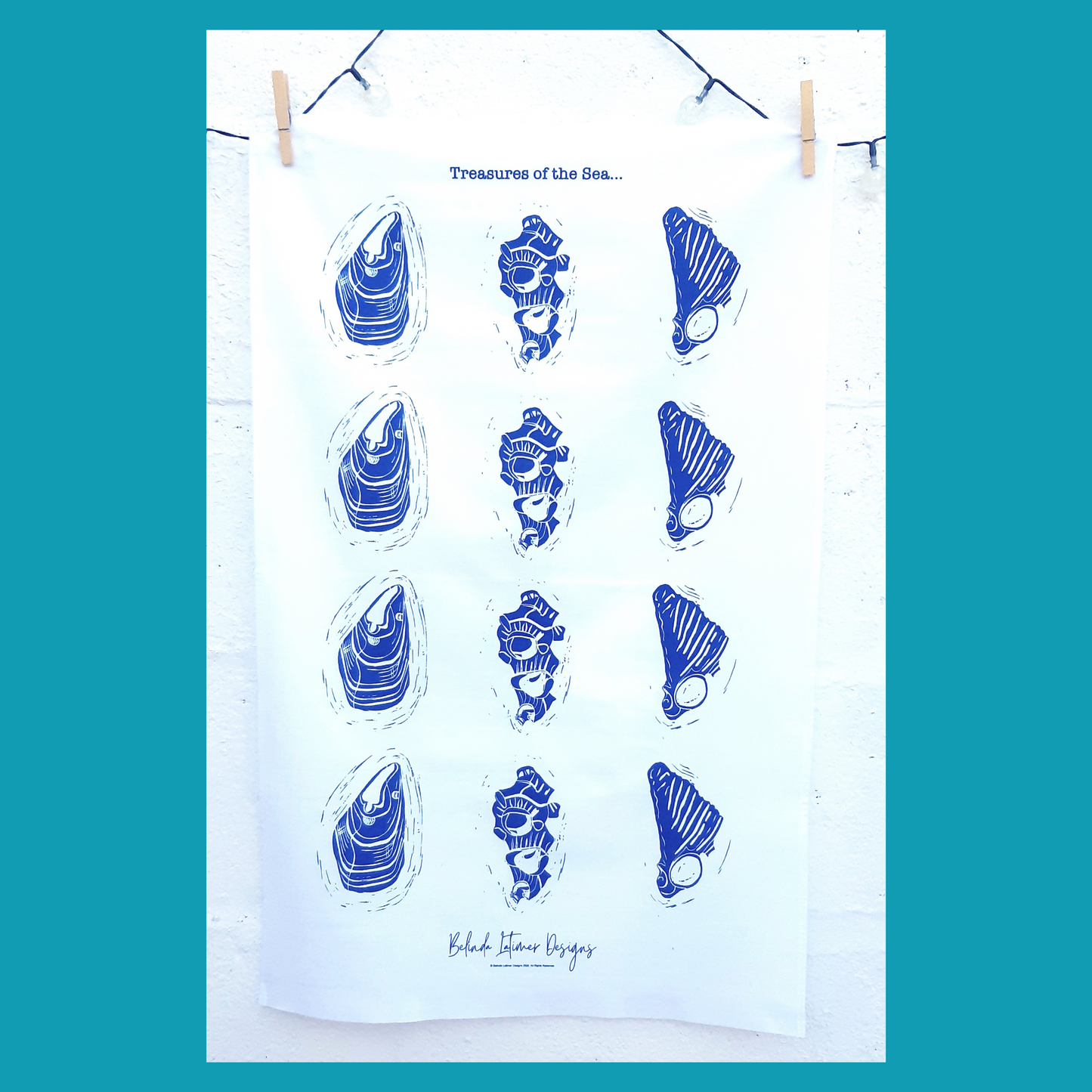 Treasures of The Sea Tea-Towel