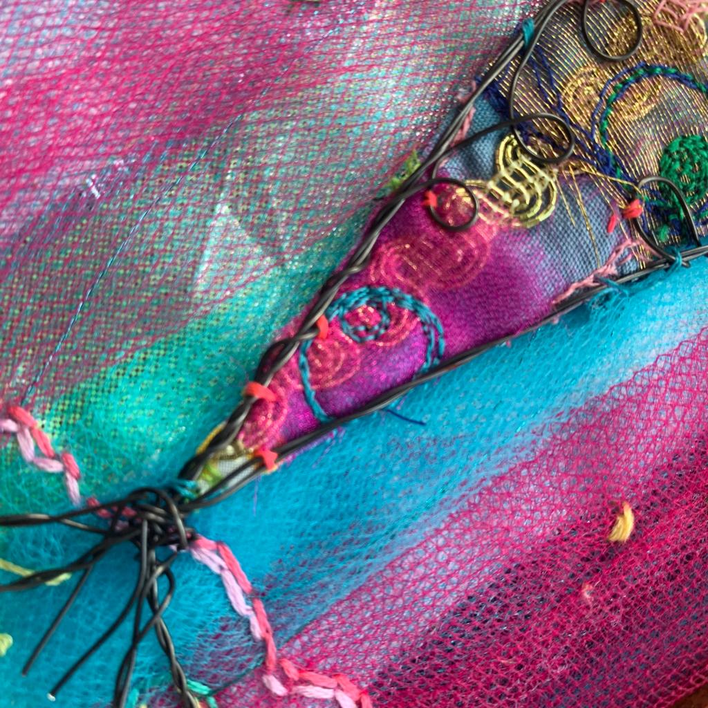 'Under The Sea' - Wire and Textile Original Art