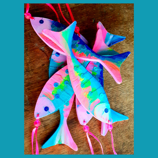 'Festive Fish Decorations' - Medium.